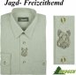 Preview: 20006013-310- Trachten- Jagd-Freizeithemd - bestickt mit Saukopf