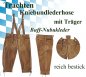 Preview: 223BUcl- Kniebundlederhose & Träger Trachtenlederhose bestickt Buflleder Oktoberfest