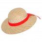 Preview: Damen Strohhut Hut Sommerhut von Faustmann in natur Garnitur rot oder schwarz