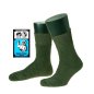 Preview: Thermo-Socken Vollplüsch NORDPOL oliv warme Winterstrümpfe
