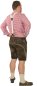 Preview: kurze Trachtenlederhose + Hosenträger Lederhose aufwendig bestickt