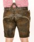Preview: kurze Trachtenlederhose + Hosenträger Lederhose aufwendig bestickt