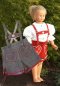 Preview: ww110-Kurze Mädchenlederhose mit Herztaschen aus bestem Samtspalt-Leder