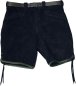 Preview: ww112-K-Kurze sportliche Lederhose - Bermuda - Shorts dkl-blau Größe 164