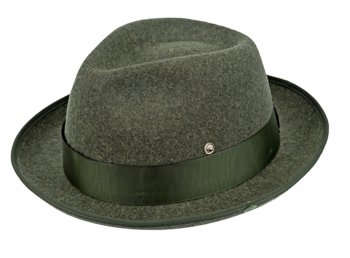 Preview: 10272112- Forsthut - Schützenhut mit Druckknopf grün und dunkelgrün