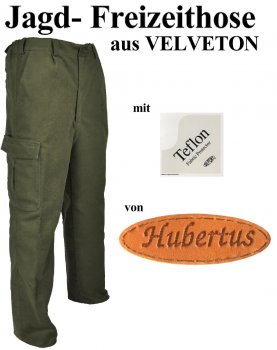 105414- Jagd- Freizeithose aus Velveton mit Beintasche