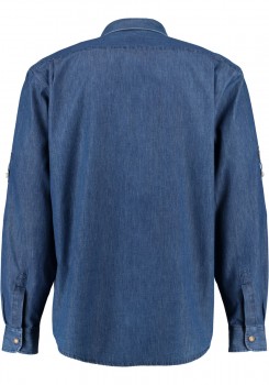 sportliches modisches Jeans - Trachtenhemd mit bestickter Knopfleiste von OS TRACHTEN