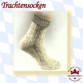1136-0 - Trachten-Socken in natur Tönen