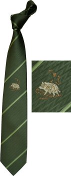 299400-1004- Jagdkrawatte Schlips Krawatte mit Wildschwein