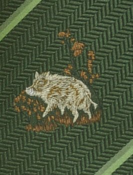 299400-1004- Jagdkrawatte Schlips Krawatte mit Wildschwein