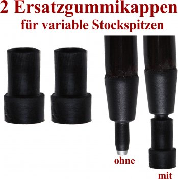 1709-  2x Ersatzgummikappen für variable Stockspitzen Combi-Spike