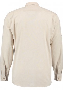 Preview: Trachtenhemd Hemd mit Applikationen + bestickt 1/1 Arm  beige Oktoberfest OS-TRACHTEN XS=35-36