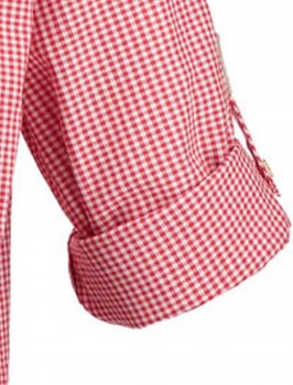 Trachtenhemd Hemd mit Applikationen + bestickt 1/1 Arm Oktoberfest OS-TRACHTEN rot/weiß