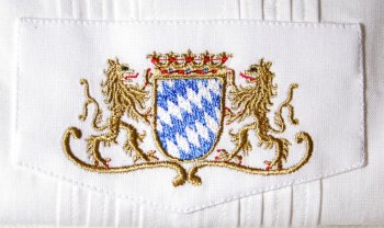 Preview: 120006-0008-01 - Trachtenhemd Freizeithemd  mit Bayernwappen