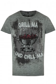 Trachten bayrisch T-Shirt mit Druck "GRILL MA UND CHILL MA" S-8XL