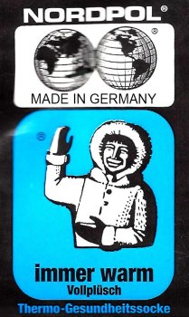 Preview: 7050a- Thermo-Strumpfollplüsch NORDPOL warme Winterstrümpfe anthrazit