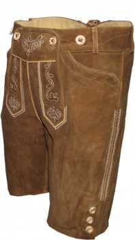 Beppo- kurze Trachten-Lederhose mit Stegträger
