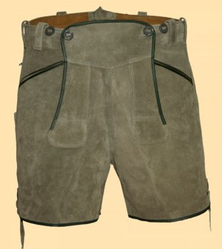 ww104-Kurze Trachten-Lederhose aus bestem Samtspalt-Leder