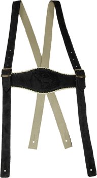 Preview: kurze Lederhose Stegträger Trachtenlederhose Eichenlaub Regulator Made in Germay Größe 50