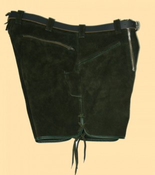 ww108-Kurze sportliche Lederhose aus bestem Samtspalt-Leder
