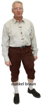 ww116RS-E-sportliche Kniebundlederhose Outdoorlederhose Jagdkniebundhose dkl. braun Größe 62