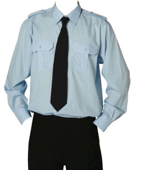 blaues PILOTENHEMD UNIFORMHEMD Diensthemd SCHÜTZENHEMD HEMD