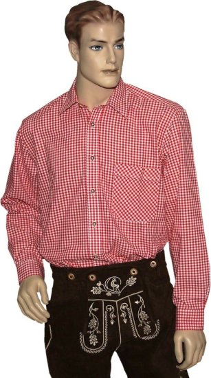 Freizeithemd Trachtenhemd OS Trachten Hemd kariert Oktoberfest