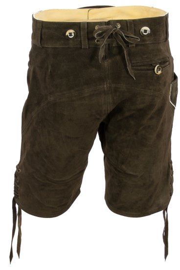 1515RSbr - kurze Trachtenlederhose mit Stegträger
