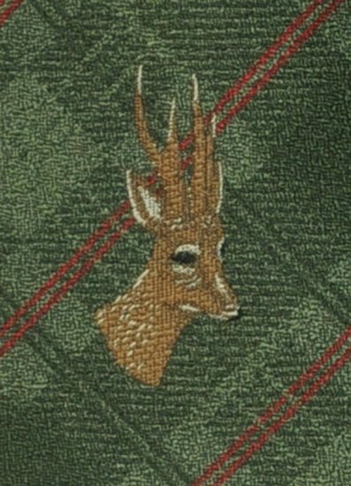 299400-1003- Jagdkrawatte Schlips Krawatte mit Rehbock