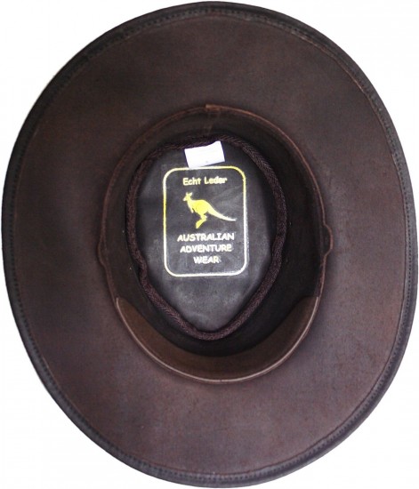 5825- Lederhut braun  - Made Australien Größe S (54-55) - Kopie