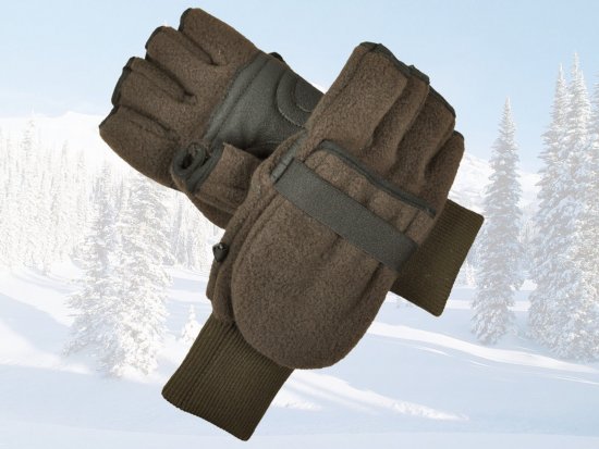 5924- Fleece Freizeit- & Jagdhandschuhe Outdoor Handschuh ohne Fingerkuppen