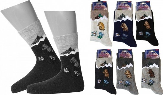 Strümpfe Socken Trachten Alpen Stil Murmeltier Oktoberfest