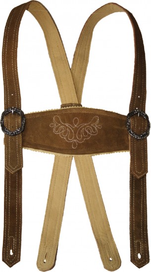 Beppo- kurze Trachten-Lederhose mit Stegträger