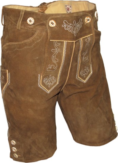 Beppo- kurze Trachten-Lederhose mit Stegträger