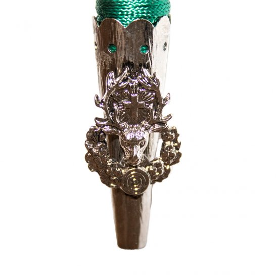 Dachsbart Hut Hutanstecker Tracht Jagd Hülse mit Hubertus