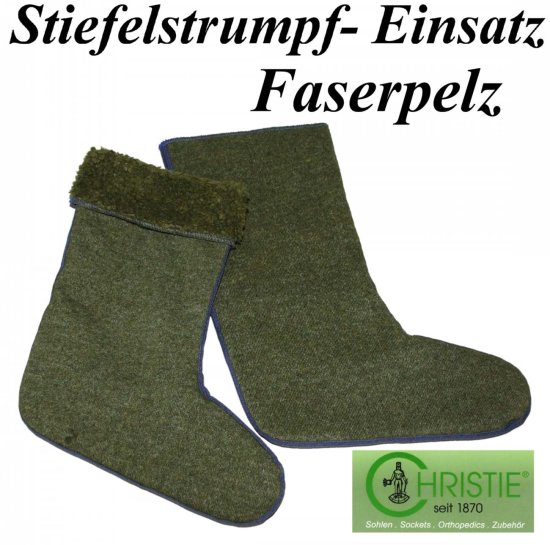 1027- warme Stiefelstrümpfe mit Faserpelz warme Füsse