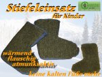1027k- warme Stiefelstrümpfe mit Faserpelz für Kinder
