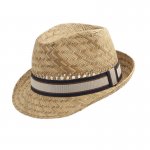 Trilby Hut für Kinder Sommerhut Sonnenhit aus Stroh von Faustmann