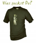10527022-315  NEU T-Shirt mit Druck "Was guckst Du?" + Erdmännchen   in oliv