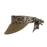 Damen Sonnenschild Freitzeitcap von Faustmann in Garnitur in Leoparden look