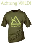 10727621-315 NEU T-Shirt mit Druck "Achtung WILD!"