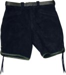 ww112-K-Kurze sportliche Lederhose - Bermuda - Shorts dkl-blau Größe 164