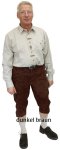 ww116RS-E-sportliche Kniebundlederhose Outdoorlederhose Jagdkniebundhose dkl. braun Größe 62